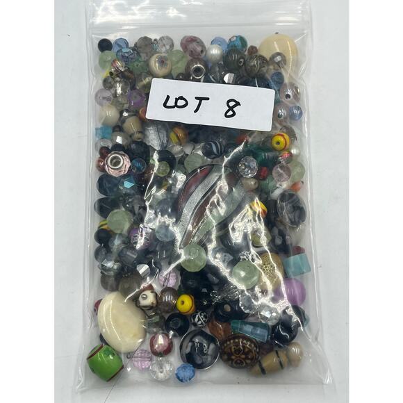 One Pound Mix of Assorted Glass Beads for Jewelry Making, Craft, Repurpose LOT 8 - Picture 7 of 7